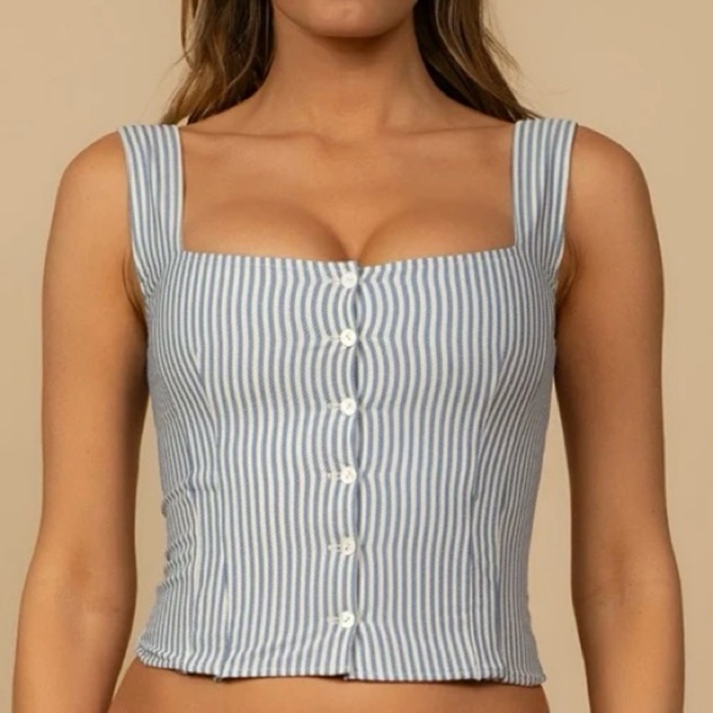 MONTCE CLASSIC BLUE STRIPE MANDY TOP
